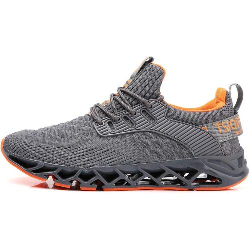 Size 11 Color Grey SKDOIUL Men Sport Running Shoes Mesh Breathable Trail Runners Fashion Sneakers