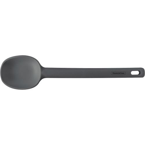 Tramontina 25811/160 TRAMONTINA Serving Spoon Molde Gray Silicone Spatula Ladle Heat Resistant Dishwasher Safe Made in Brazil NEEDS CLEANING