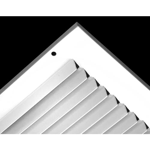 Size  16'' x 34'' HVAC Premium 16'' x 34'' [Duct Opening] Flat Stamped Steel Return Air Grille - Sidewall and Ceiling - HVAC Vent Duct Cover - White [Outer Dimensions: 17.75''w X 35.75''h]