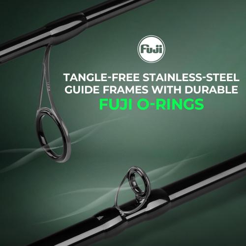 KastKing Zephyr Dual Tip Fishing Rod, Lightweight KastFlex IM6 Graphite Spinning & Casting Rod, Fuji O-Ring Guide, Dual Tips Section for Different Powers, Drop Shot Hook Keeper, EVA Grip