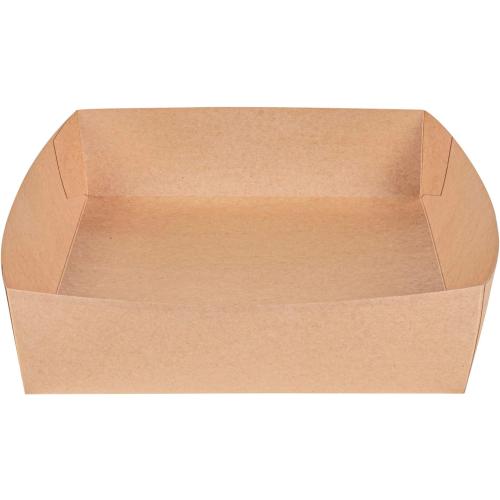 Restaurantware Kraft Paper Inserts 10 Count 13.6 x 9.3 x 2.4 Greaseproof PE Coating Freezer-Ready Disposable Sturdy Brown Paper Inserts for Take Out Food Dividers, Deli Boxes, Catering Trays