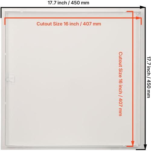 VEVOR Metal Access Panel for Drywall Ceiling, 24 x 24 Inch Plumbing Access Doors with Cam Latch Lock, Heavy-Duty Steel Wall Hole Cover, Easy Install Removable Hinged Panel for Wiring & Cables, Silver