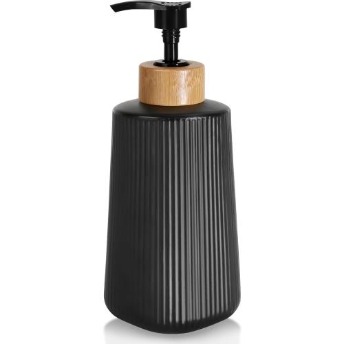 Glass Hand Soap Dispenser for Bathroom, Refillable Kitchen Dish Pump Bottle