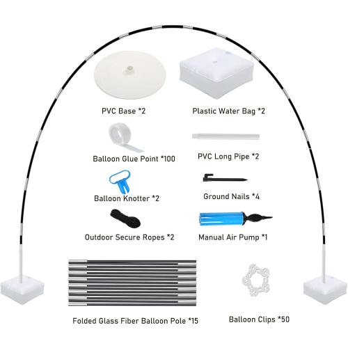 Balloon Arch, Innovation Large Sturdy Balloon Arch Kit,10Ft Wide & 9FT Tall Adjustable Balloon Stand with Water Fillable Bases, Manual Pump - for Wedding, Birthday, Baby Shower, Graduation