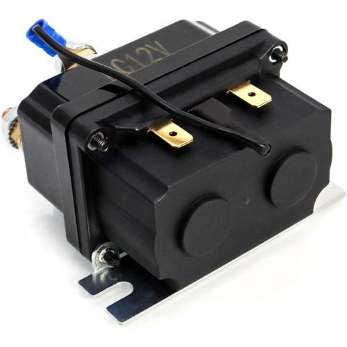 QWORK Solenoid Relay, 12V 250A Winch Relay Solenoid Replacement Contactor for 3000-5000lbs ATV UT Winch Control