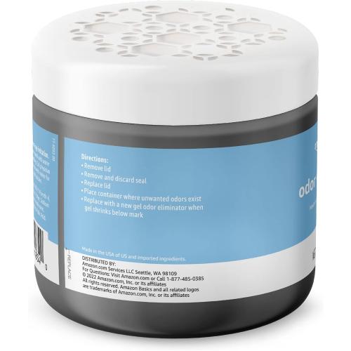 Amazon Basics Gel Odor Eliminator, Activated Charcoal, Fragrance Free, 17 Oz, 1-Pack