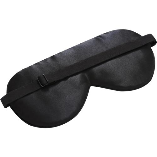 Alaska Bear Mulberry Silk Sleep Mask Cool Super Smooth Eye Cover Genuine Organic Silk for Sensitive Skin, Soft Filling, Lightweight Eye Shades for Sleeping (Original Black, Flat)