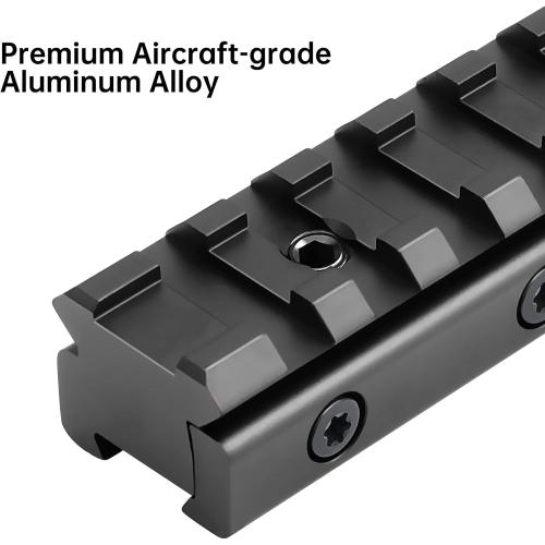 11mm Dovetail to 21mm Upgraded Build-in Locking Screws Picatinny Rail Low Profile Scope Mount Converter Base 3/8 to 7/8 Converter