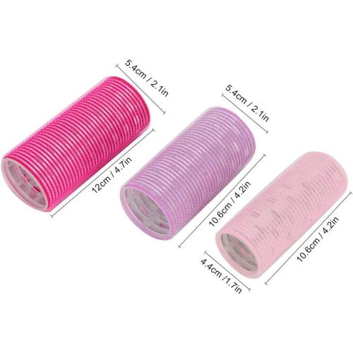 Hair Roller Sets, 3Pcs Self-Adhesive Hair Rollers, Portable Grip Holding Styling Curlers, Hairdressing Tool, Salon Hair Dressing Curlers for DIY Hair