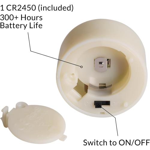 Ivory Real Wax Flameless Tealights with Remote Batteries, Flickering LED Votive Candles Set of 10