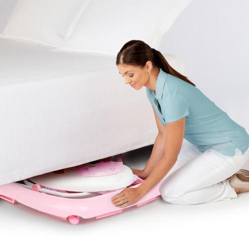 Bright Starts JuneBerry Walk-A-Bout Baby Walker and Entertainer, with Easy Fold Frame for Storage, Ages 6 Months