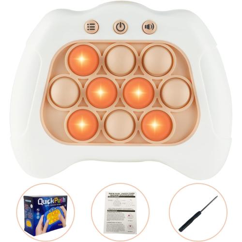 Pop The Target! Handheld Speed Push Game Machine: A Fun Multiplayer Game for Family. Sensory Fidget Toy Christmas Toys Gifts for 6 7 8 9 10 11 12 Years Old Kids Road Trip Car Games Kids White