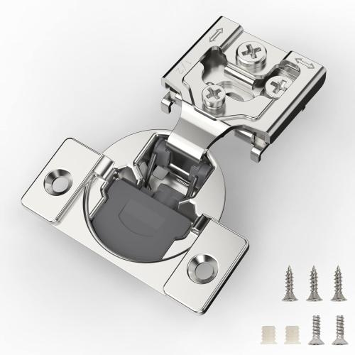 Size 50 pieces Furniware 50 Pieces 1/2 inch Overlay Soft Close Cabinet Hinges for Face Frame Cabinet, Stainless Steel, 105° Opening Angle, Concealed Self Closing Door Hinges- 3 Way Adjustment