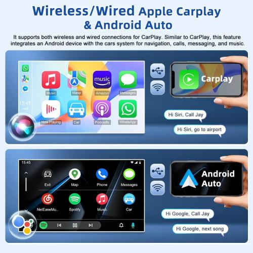 Size 9 Inch Android 13 Car Stereo for Mini Cooper R56 2007-2014, Double Din Touch Screen Car Radio Receiver Head Unit with CarPlay Android Auto Wireless GPS/FM/WiFi/SWC/AHD Backup Camera Mic, 2 32G