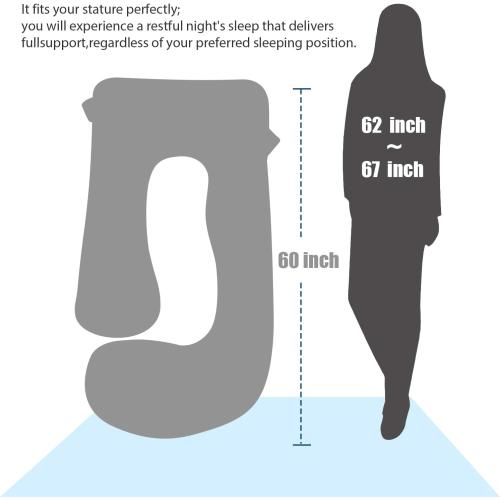 Pregnancy Pillow for Sleeping,Full Body Maternity Pillow with Removable Washable Cover,Support for Back,Hips,Legs,Belly for Pregnant Women