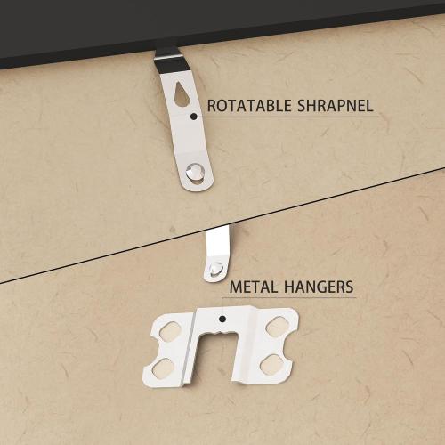 Picrit 27x40 Poster Frame, Black Engineered Wood Picture Frame for Horizontal or Vertical Wall Mounting and Displaying Artwork Photos, 1 Pack