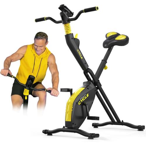 STEALTH GAME CYCLE: Full-Body Workout X-Bike, Gamified Cardio with 5 Free Games, Foldable Magnetic Cycle, Phone Holder   Free Fitness App (Optional Premium Subscription)
