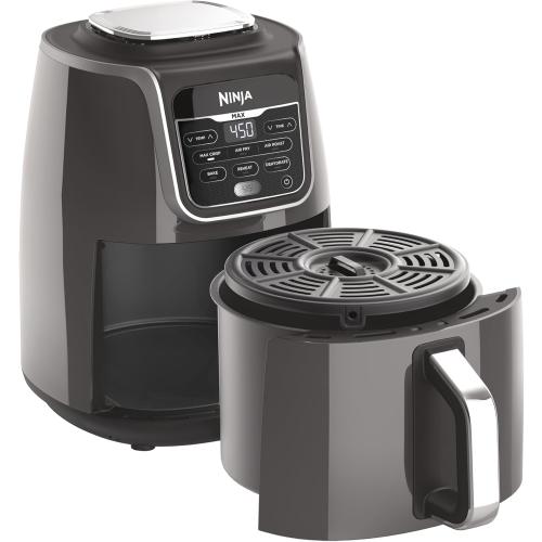 Ninja AF161 Max XL Air Fryer that Cooks, Crisps, Roasts, Bakes, Reheats and Dehydrates, with 5.5 Quart Capacity, and a High Gloss Finish, Grey