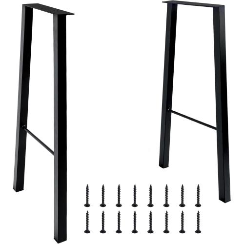 TC-HOMENY 34 Bar Table Legs - Furniture Legs Set of 2, Industrial Style Design Metal Legs for DIY Table Legs (14 Wide)