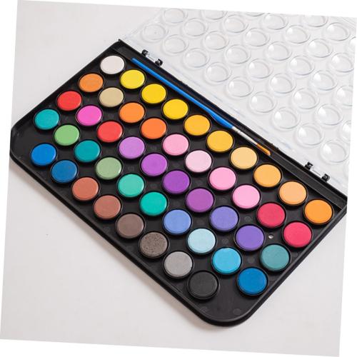 Portable Watercolor Set 48 Neon Powder Watercolor Paint Box for Boys and Girls