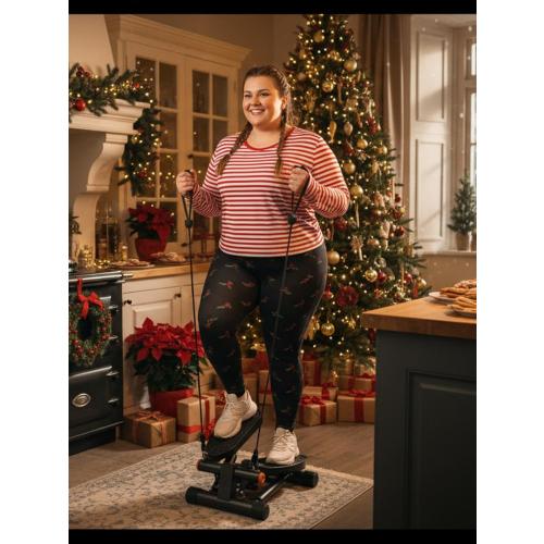Niceday Steppers for Exercise, Stair Stepper with Resistance Bands, Mini Stepper with 300LBS Loading Capacity, Hydraulic Fitness Stepper with LCD Monitor
