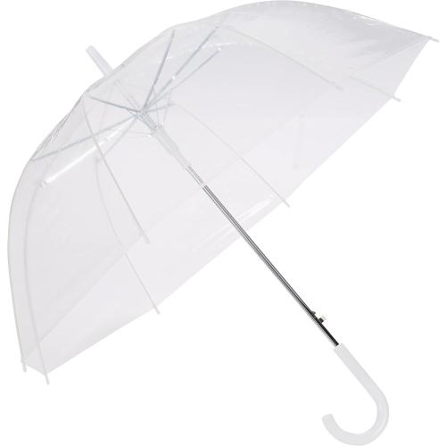 KIDS Amazon Basics Clear Umbrella for Rain, Round Bubble Umbrella for Wedding, With Wide Coverage , Auto Open, Strong Fiberglass Frame, Steel Shaft, Spoke Protectors for Safety