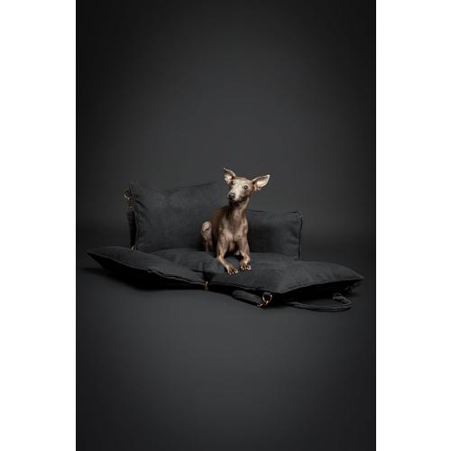 Noah & Paw Dog Car Seat Carrier, Small Dog Car Seat for Small Medium Pets with Harness Clip, 4X Safety Feature, Booster Travel Bed, Waterproof Washable, Orthopedic Foam Filling, Canvas Collection