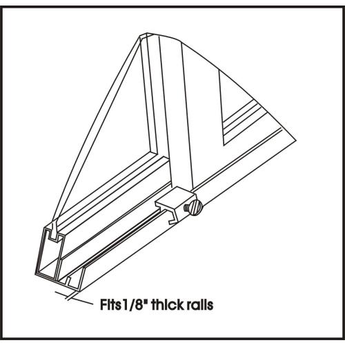 QCAA Single Small Sliding Window Security Lock, Aluminum, White Coated, 4 Pack, Made in Taiwan