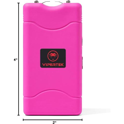 VIPERTEK VTS-880 Mini Stun Gun for Self Defense Rechargeable with LED Flashlight