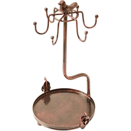 Color bronze Vintage Coffee Mug Holder,Rustic Tea Mug and Saucer Storage Display Rack,Holds 6 Cups,Bronze Iron