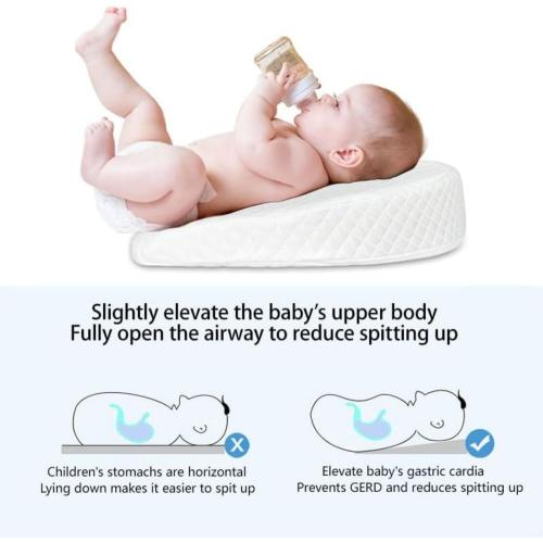 Baby 15 Degree Incline Sleeper Weddge Adjustable Soft and Breathable Pillow