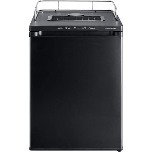 24 Inch Wide Kegerator Conversion Refrigerator for Full Size Keg - Black