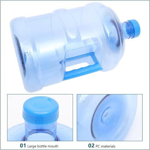 2PACK..Size 3.78L......Large Capacity Outdoor Water Jug Portable Pc Water Container for Camping Heavy-duty Thickened Bucket with Strong Handle for Fresh Saltwater Transparent Design for Easy Monitoring