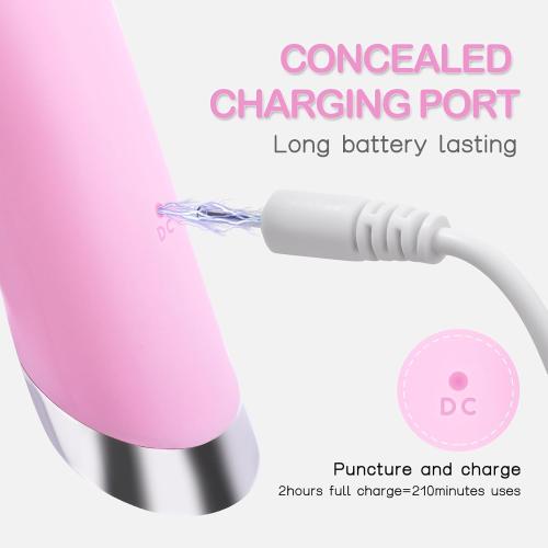 PRITECH Facial Cleansing Brush, Rechargeable Silicone Face Scrubber with Heat Massage End, Vibrating Exfoliator Scrubber for Deep Cleaning, Waterproof Face Brush for Women and Men (Pink)