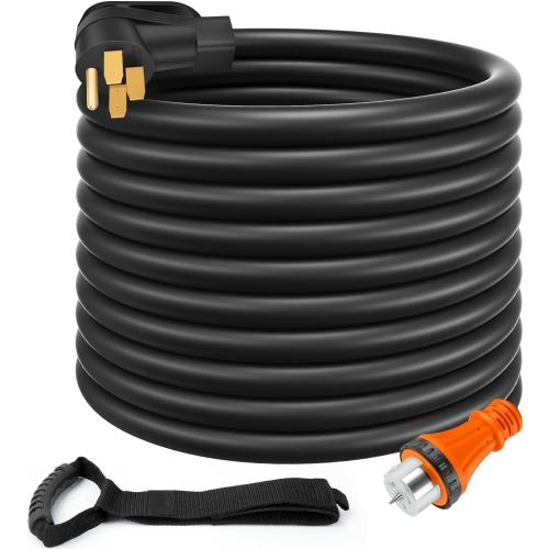 50 Amp Generator Cord 50 Feet, NEMA 14-50p to CS6364 & SS2-50R Generator Emergency Power Cord, 125/250V, 12500 Watts, Perfect for Generator to House Connection