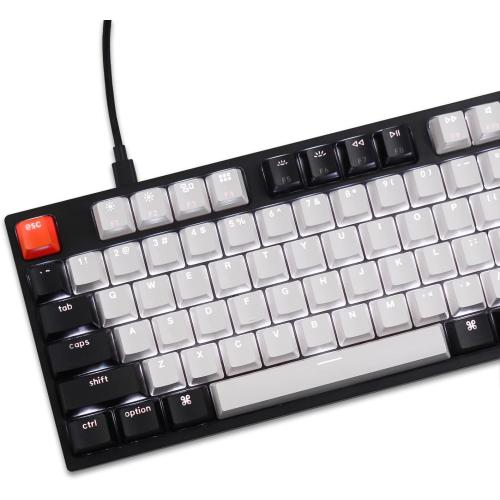 Keychron C2 Full Size Wired Mechanical Keyboard for Mac, Hot-swappable, Gateron G Pro Brown Switch, White Backlight, 104 Keys ABS keycaps Gaming Keyboard for Windows,Type-C Braid Cable