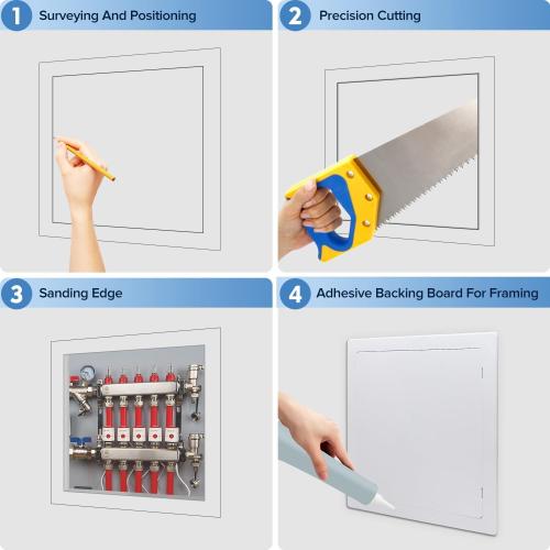 Donext Access Plumbing Panel for Drywall Ceiling, 22x22 in Plastic Access Door, Wall Hole Cover Plate for Plumbing & Electrical & Wiring, White