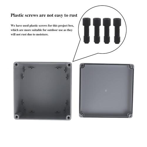 Junction Boxes-8 x 8 x 4 IP65 ABS Plastic Dustproof Waterproof Electrical Box Project Junction Conduit Box for Electrical Outdoor Enclosure
