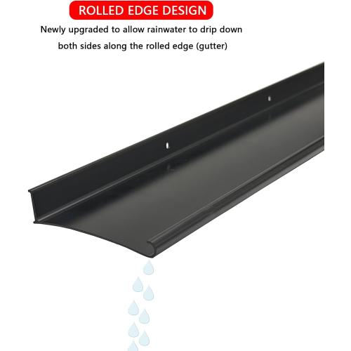 Extra Wide 5.12 W Door rain drip Guard Overhead,55.1 L Aluminum drip Cap for Exterior Doors Window Top,rain drip Edge Flashing,Water Deflector,rain Diverter,Anodized Black 1PCS