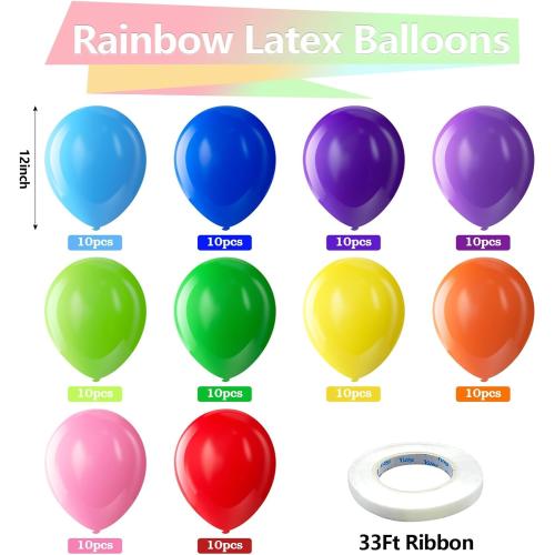 BLACK Latex Balloons, 100 Pack 12 inch Round Helium Balloons for Birthday Bridal Shower Wedding Party Decorations