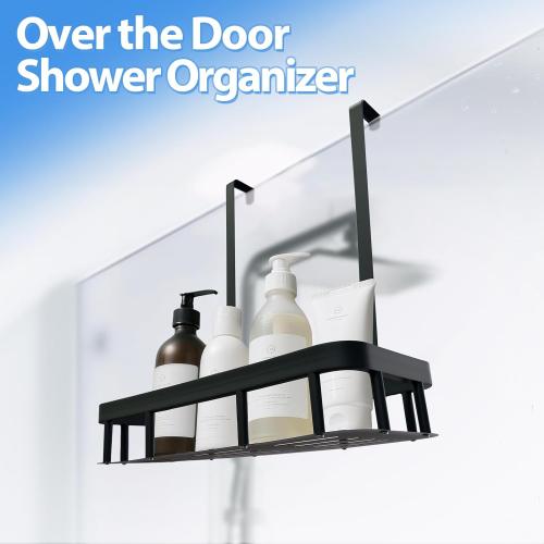 Shower Caddy Hanging, Showers Organizer Rack for Chair Bench for Elderly Seniors Disabled Shower Chair- Black