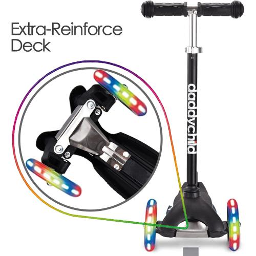 3 Wheel Scooters for Kids, Kick Scooter for Toddlers 3-6 Years Old, Boys and Girls Scooter with Light Up Wheels, Mini Scooter for Children