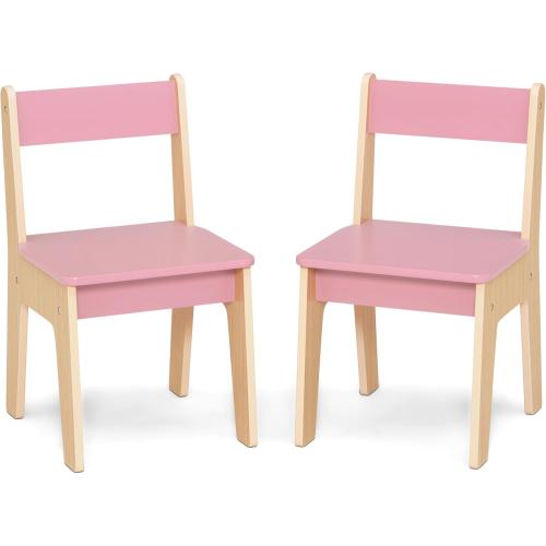 Delta Children - GapKids Table and 2 Chair Set with Paper Roll Holder - Greenguard Gold Certified, Blush Pink