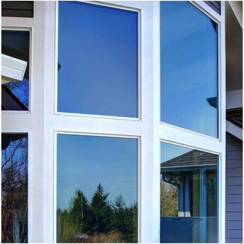 BDF PRBL Window Film Premium Color High Heat Control and Daytime Privacy Blue Outside, Silver Inside - 24in X 12ft