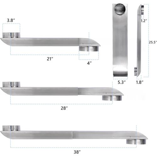 Stainless Steel Periscope Dryer Vent – Slim dryer vent (21-38 Inches) with Heavy-Duty Foil Tape – Compatible with Whirlpool, Maytag, 4 Dryer Exhaust