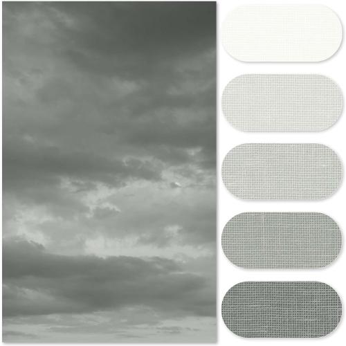 jinchan Small Stall Shower Curtain 48x72 Inches Ombre Cloudy Grey Striped Shower Curtains for Bathroom Gradual Color Waterproof Fabric Minimalist Modern Neutral with 8 Hooks