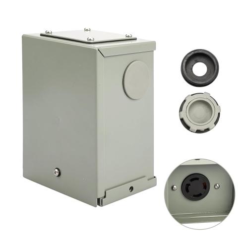 Veepeak 30 Amp Generator Outlet Box NEMA L14-30R 4 Prong Locking Receptacle Female Plug, 125/250 Volt, Outdoor Heavy Duty Weatherproof Enclosure with Predrilled Knockouts, ETL Listed