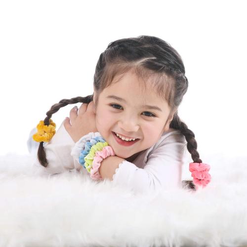 Small Funtopia Velvet Scrunchies, 24 Pcs Colorful Hair Ties for Thick and Thin Hair, Soft Mini Elastic Ponytail Holders and Rubber Bands Hair Accessories for Women and Girls