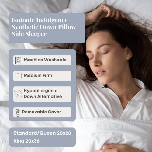Indulgence Side Sleeper Pillow by Isotonic 36x20 King