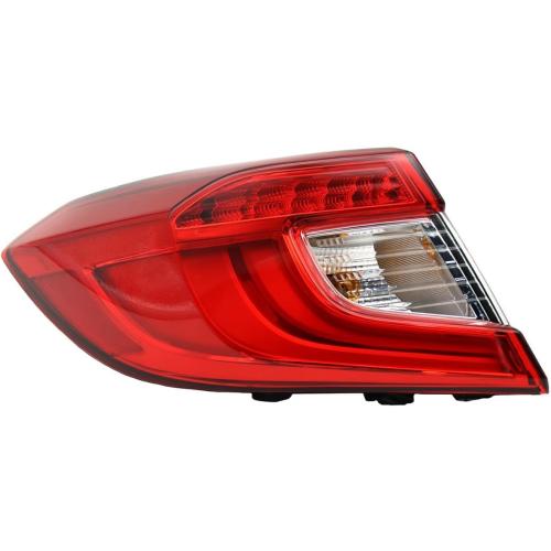 Outer LED Tail Light Fit for 2018-2021 Honda Accord Sedan, Rear Taillight Lamp Bulbs Not Included, Left Driver Side